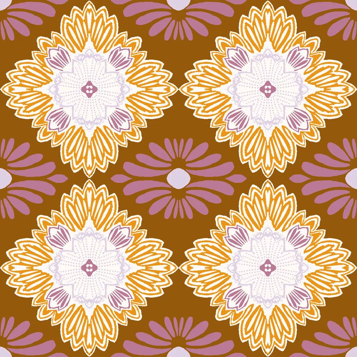floral-diamond-on-gold-fabric Floral Diamond on Gold Fabric
