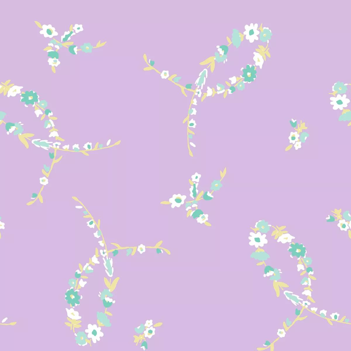 floral-loops-on-lavender-fabric Floral Loops on Lavender Fabric