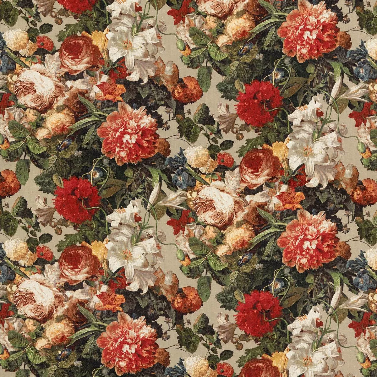Floral Pompadour Spice Fabric