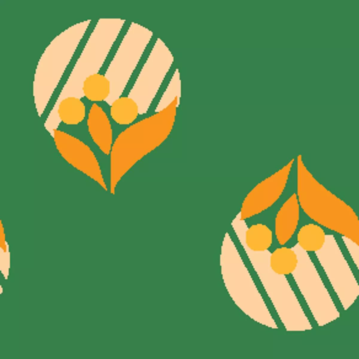 Florrie on Green Fabric
