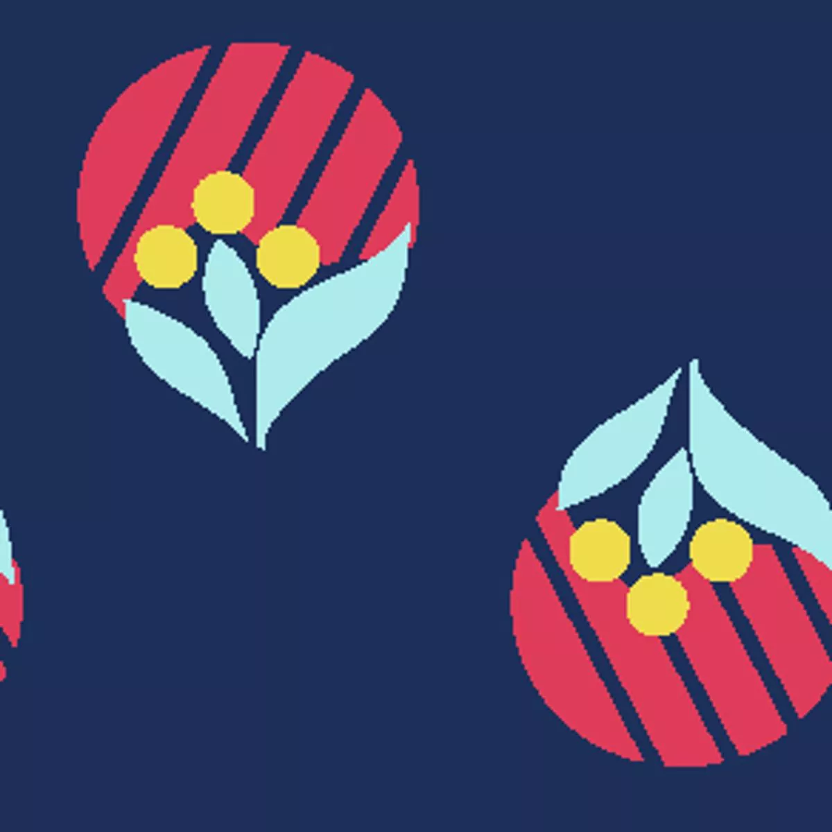 Florrie on Navy Fabric