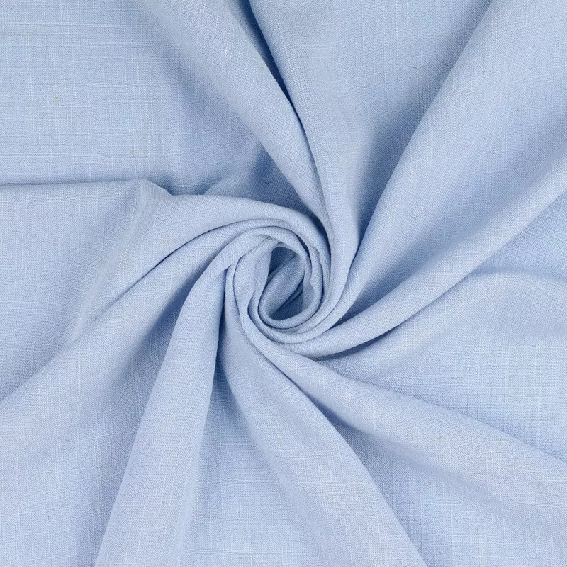 flow-light-blue-viscose-linen-blend-dress-fabric Flow Light Blue Viscose Linen Blend Dress Fabric