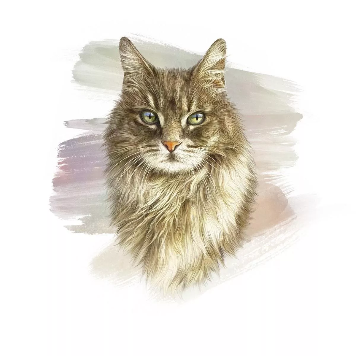 Fluffy Cat Fabric Panel – Multi