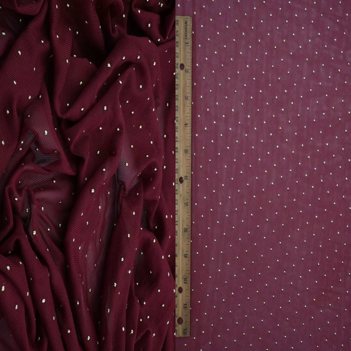 Foil Dot Stretch Mesh Fabric – MESH-4600