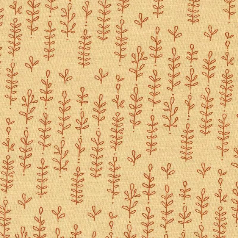 Forest Frolic Leafy Lines By Robin Pickens For Moda Butterscotch