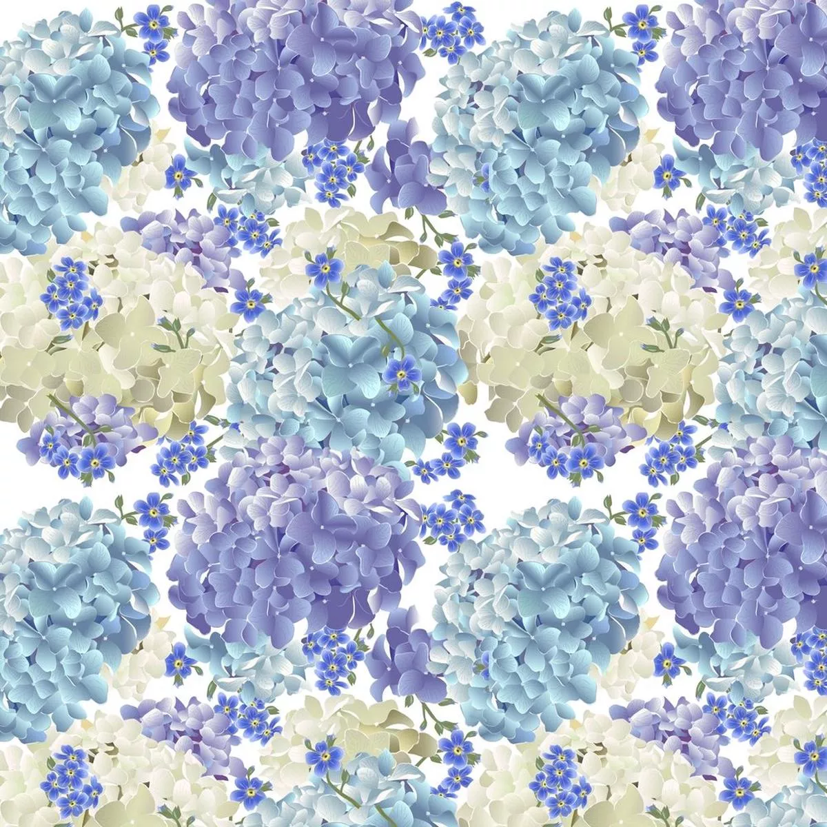 Forget-Me-Nots Floral Fabric – Multi