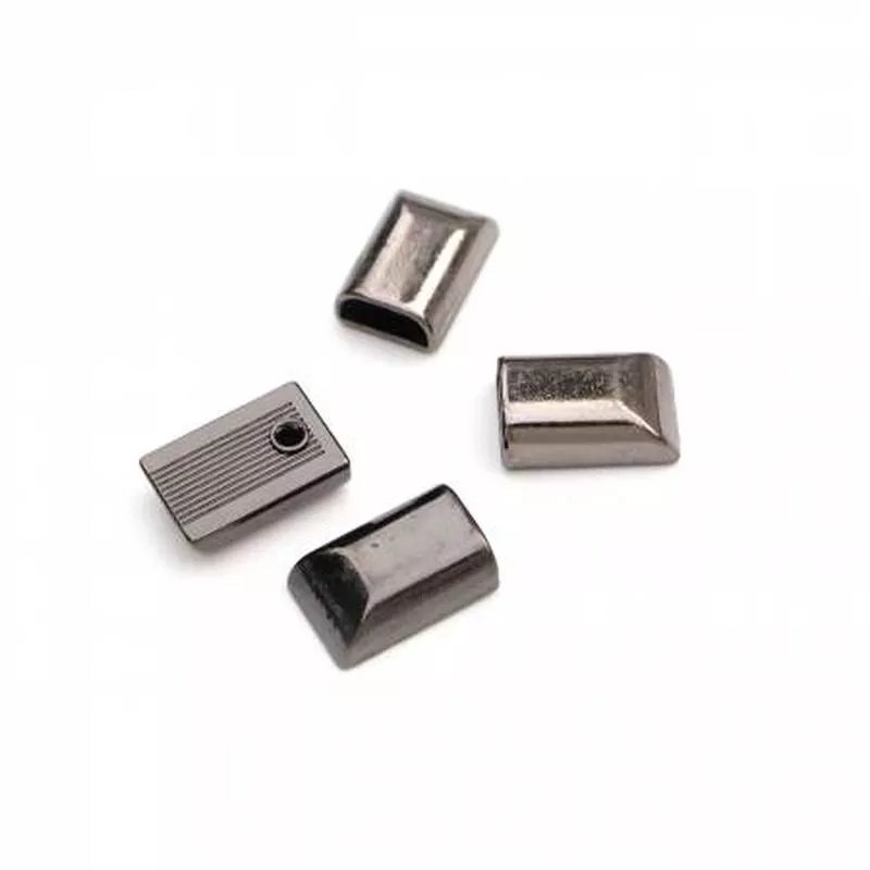 Four Zipper Cord Ends Gunmetal
