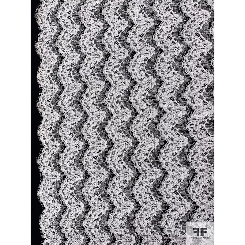 French Alenon Lace – White