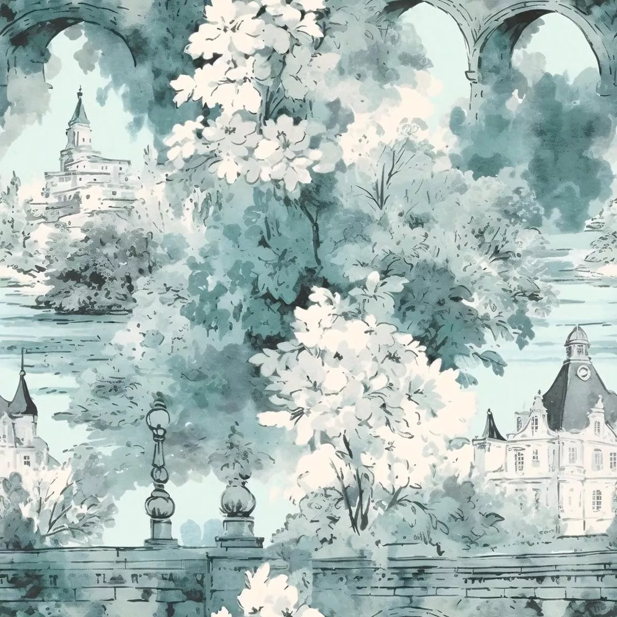 French Country Toile Pattern #15 Fabric