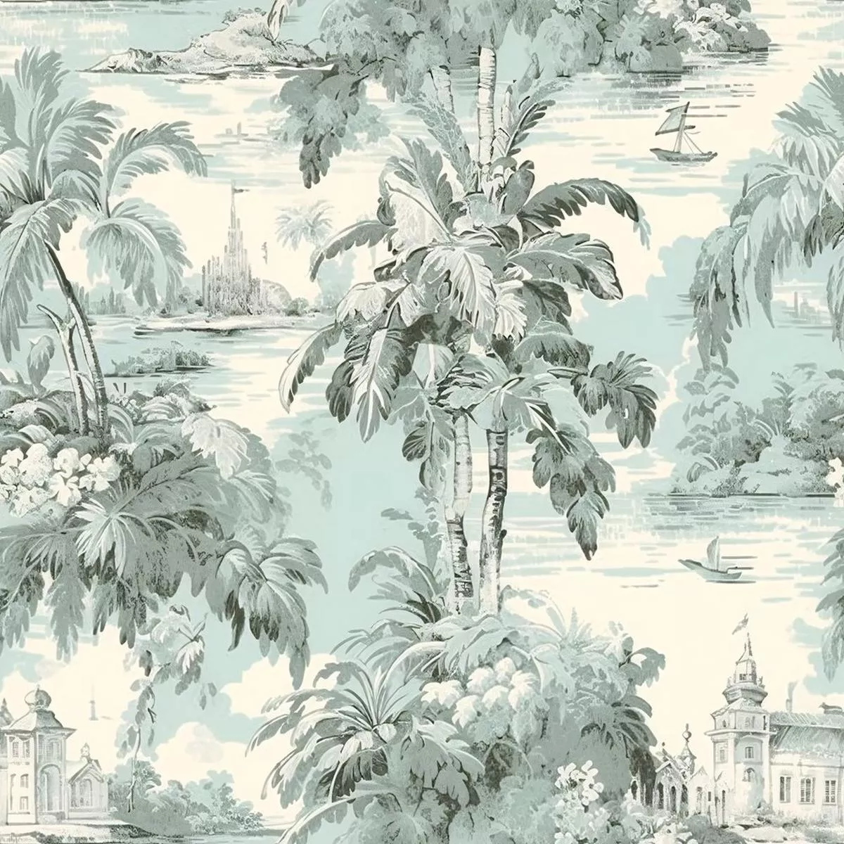 french-country-toile-pattern-2-fabric French Country Toile Pattern #2 Fabric