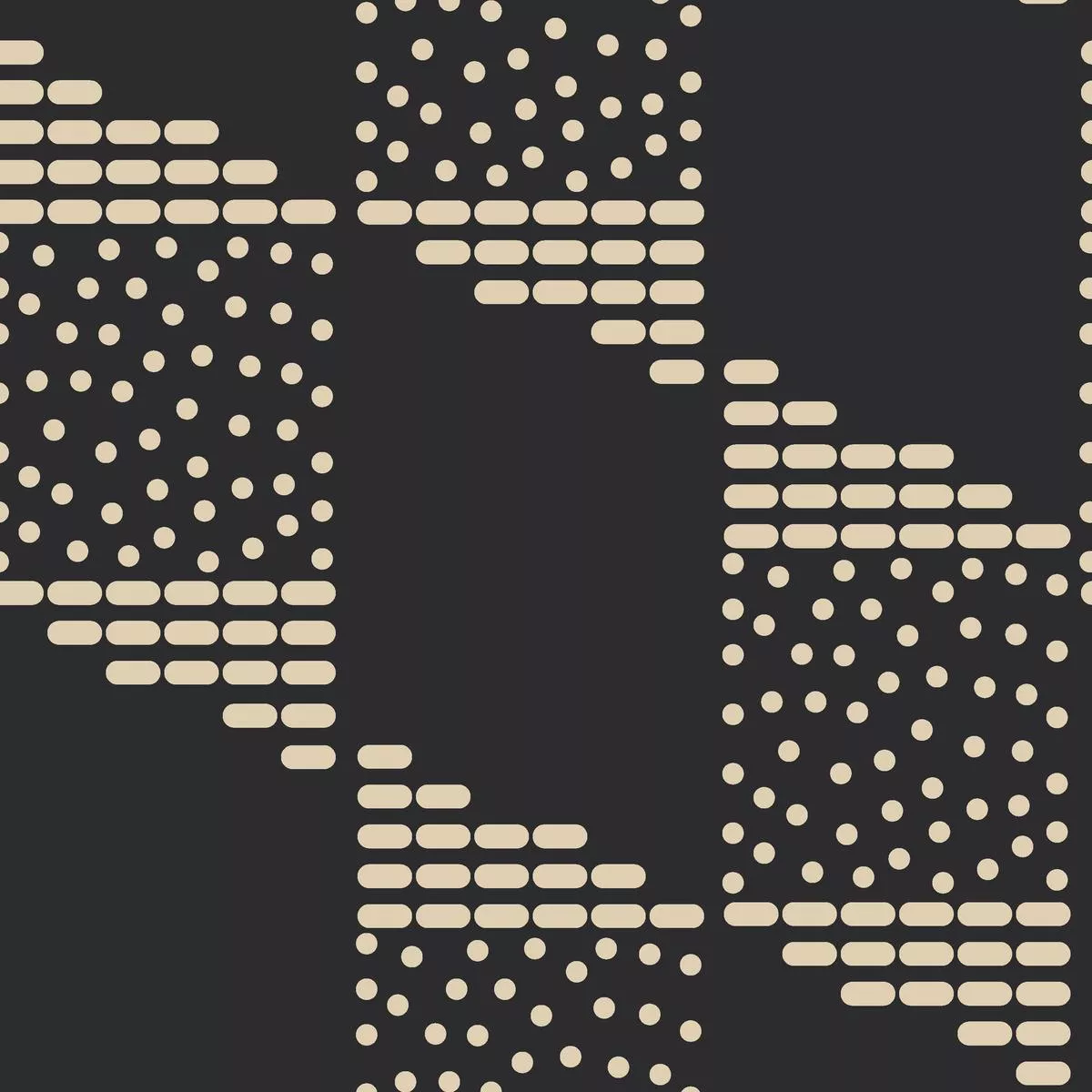 Fresh Diamond on Black Fabric