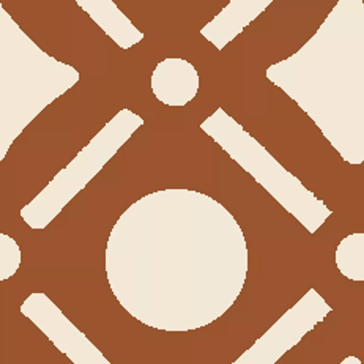 Fresh Geo on Brown Fabric