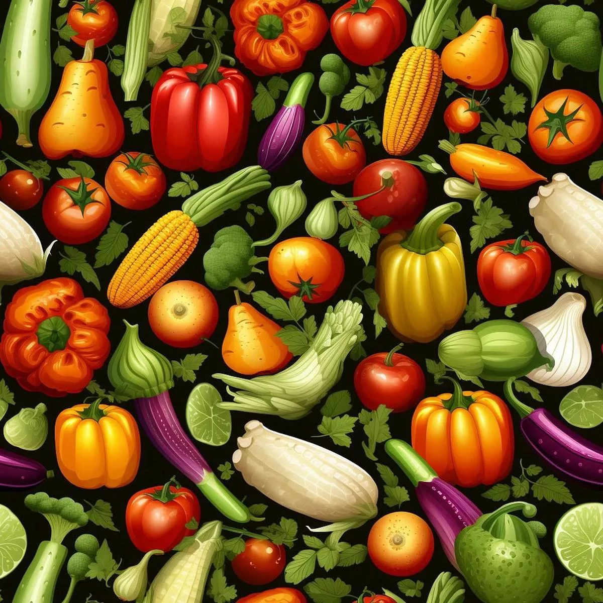 fresh-veggies-5-fabric Fresh Veggies #5 Fabric