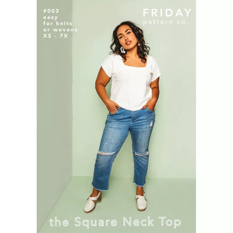 friday-pattern-co-square-neck-top-sewing-pattern FRIDAY Pattern Co – Square Neck Top Sewing Pattern