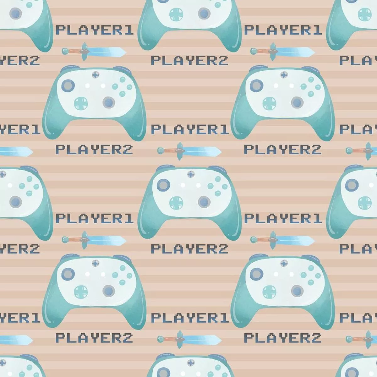 gamer-pattern-4-fabric-tan Gamer Pattern #4 Fabric – Tan