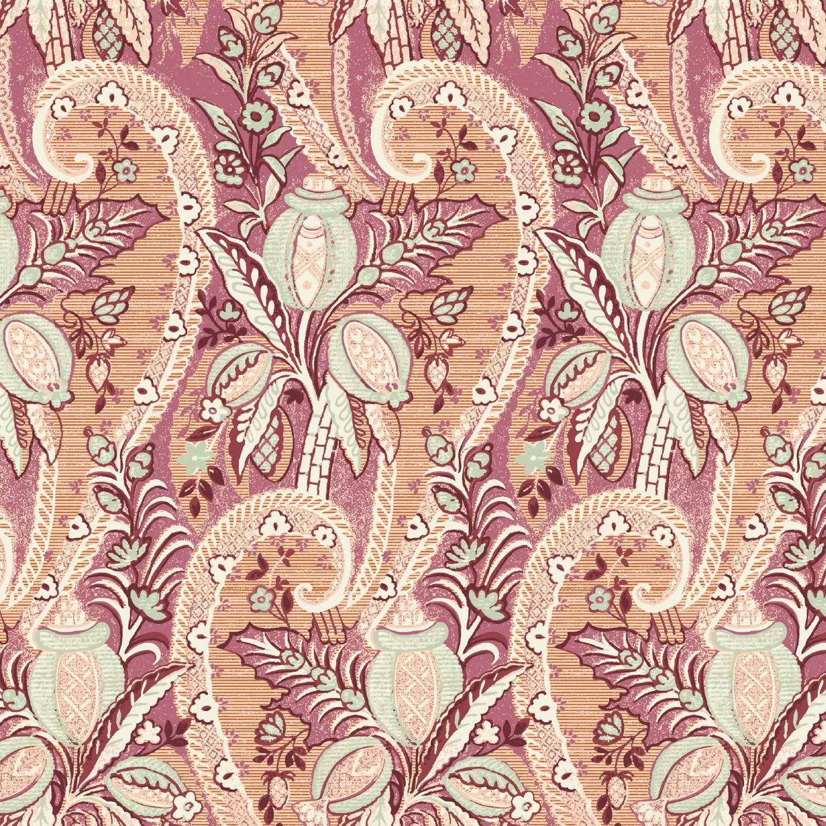 garden-paisley-on-brown-fabric Garden Paisley on Brown Fabric