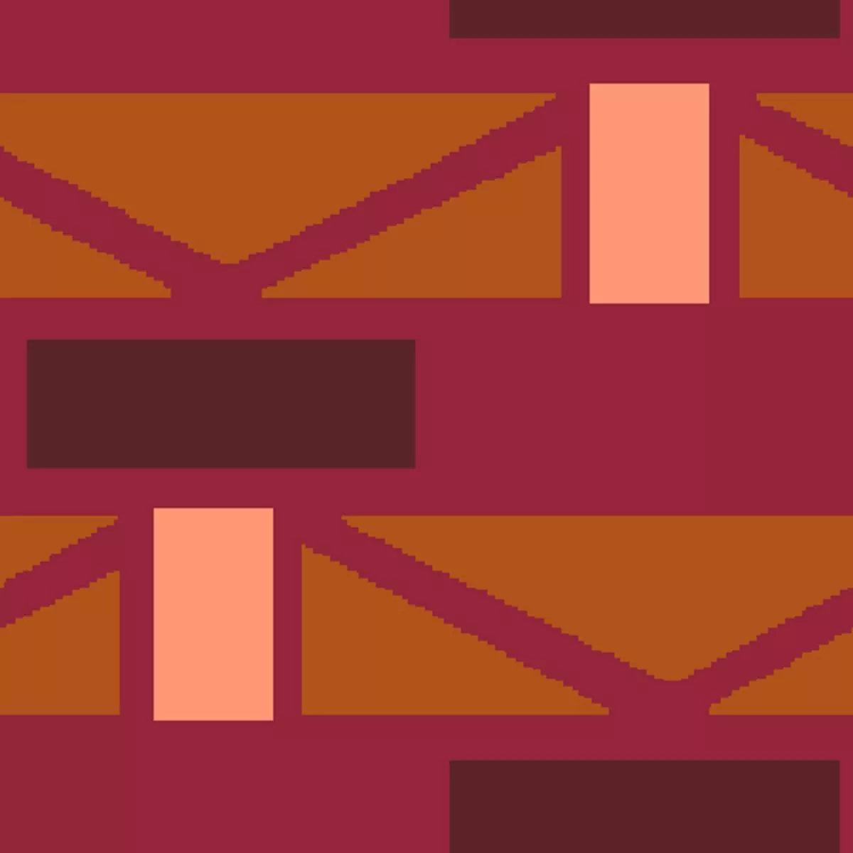 Geo Carolina on Rust River Fabric