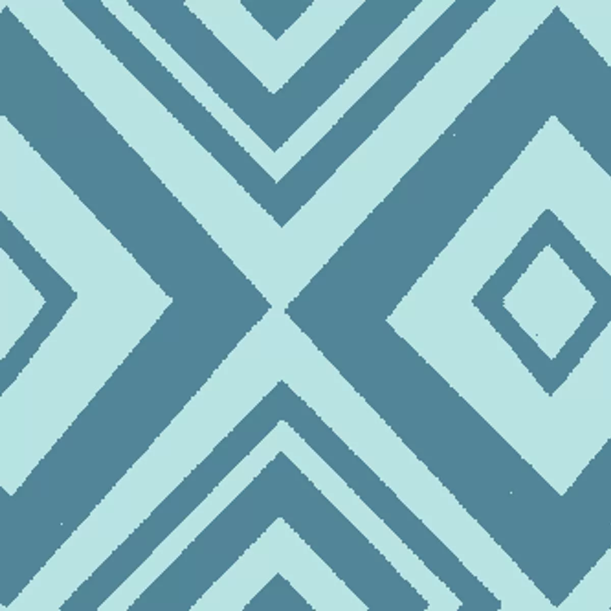 Geo Egypt on Blue Fabric