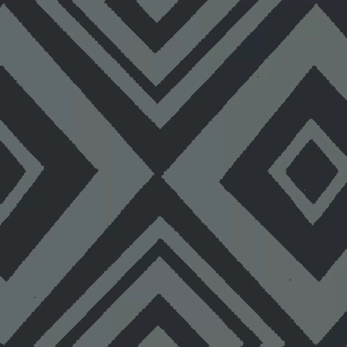 Geo Egypt on Charcoal Fabric