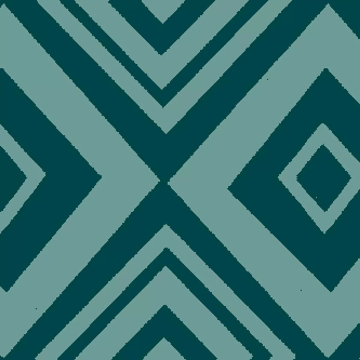 Geo Egypt on Teal Fabric