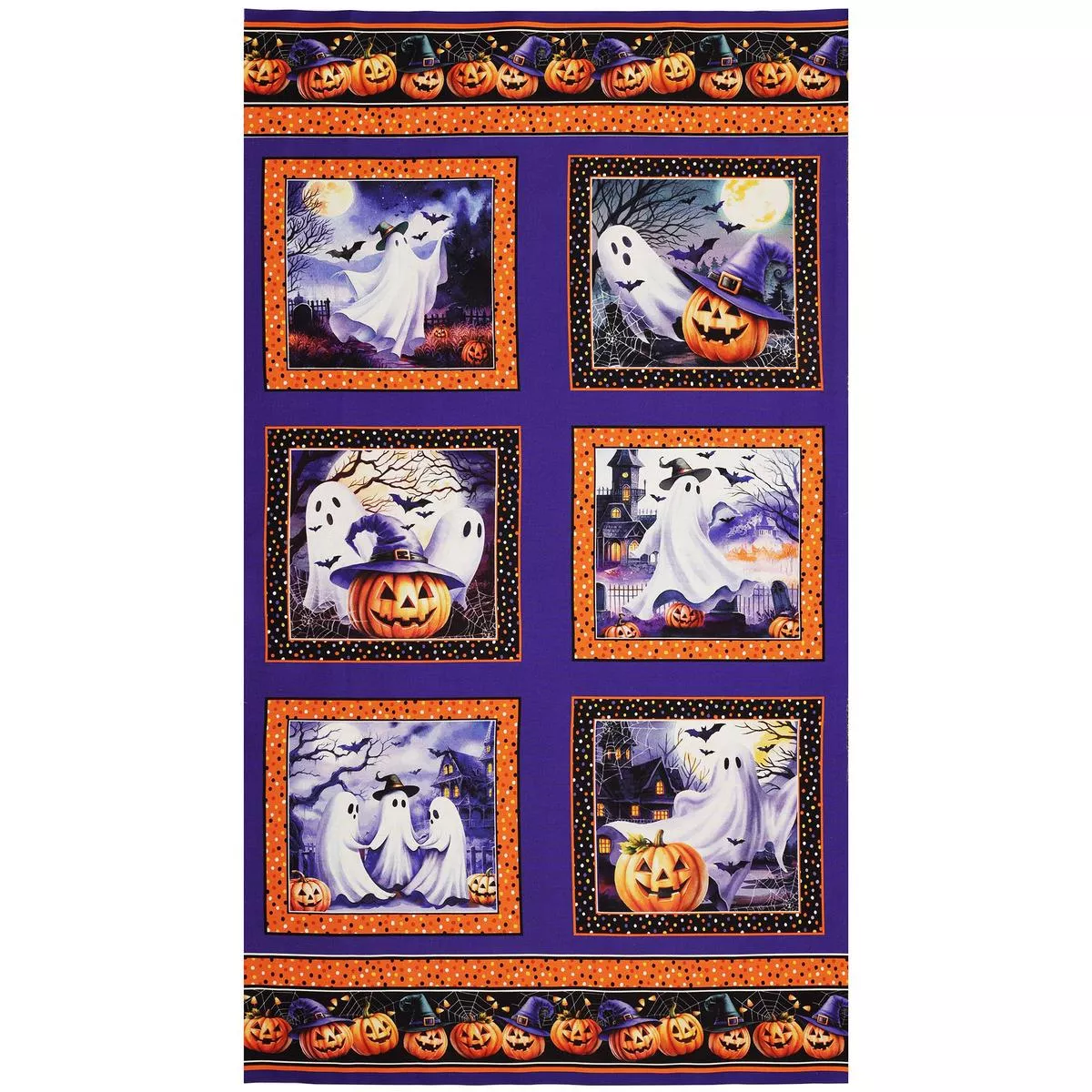 Ghostly Soiree Fabric Collection – Ghostly Panel Purple