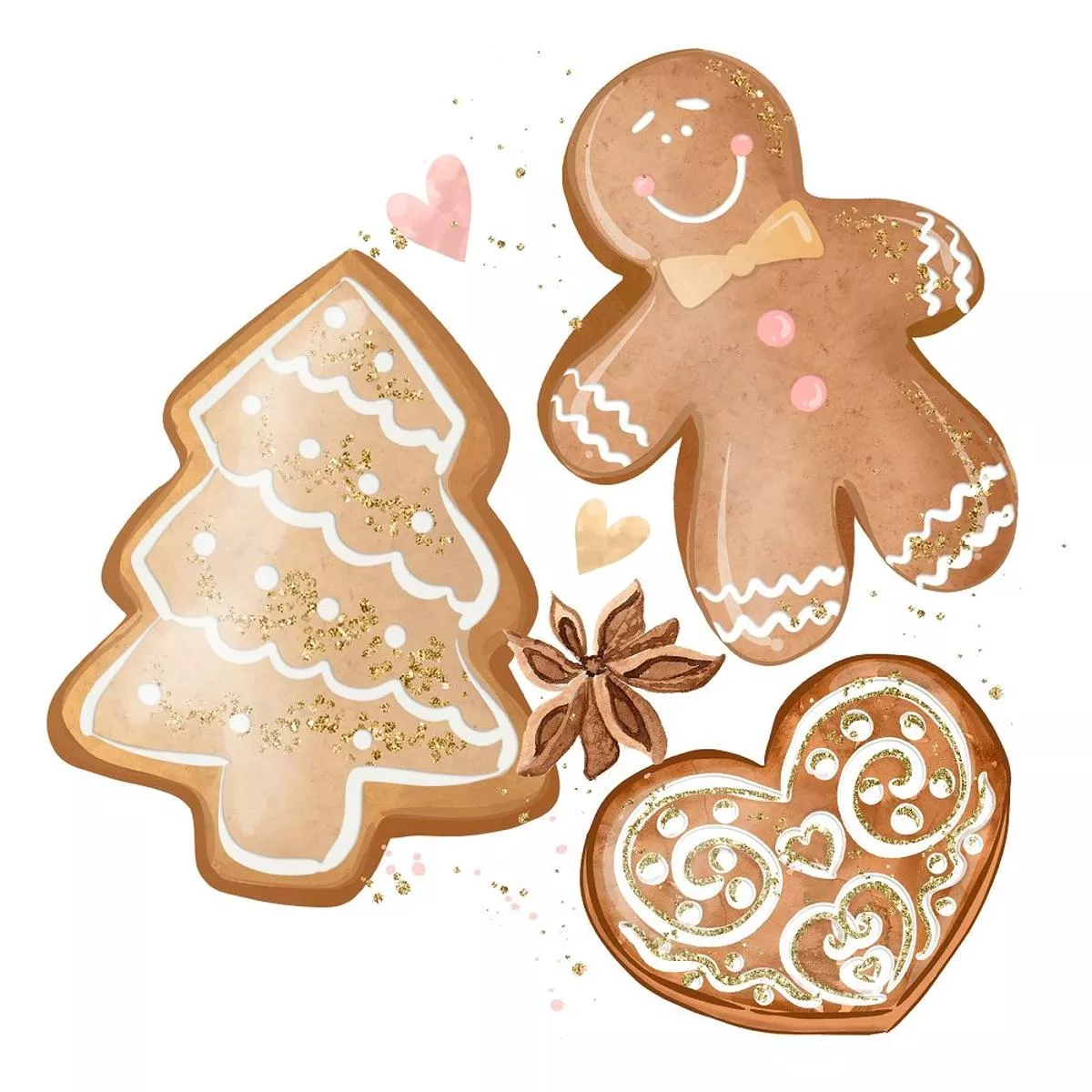 gingerbread-arrangement-2-fabric-panel Gingerbread Arrangement #2 Fabric Panel