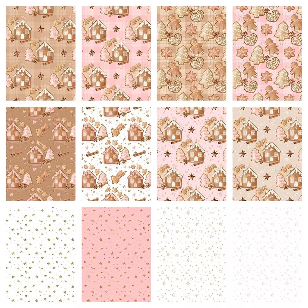 Gingerbread Fat Quarter Bundle – 12 Pieces