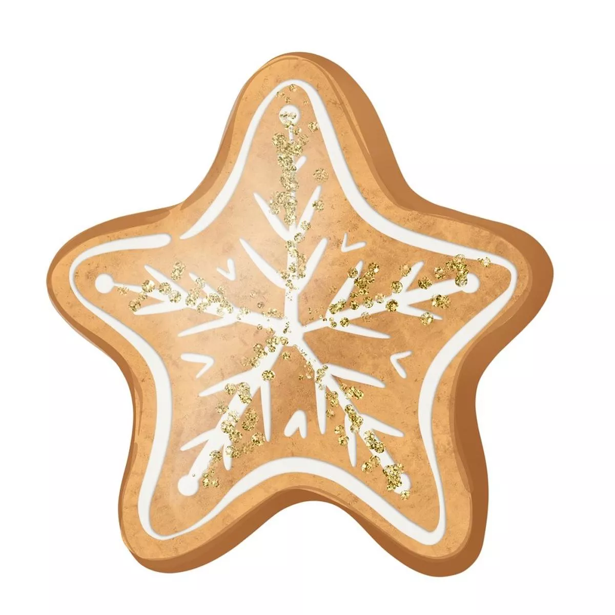 gingerbread-star-fabric-panel-white Gingerbread Star Fabric Panel – White