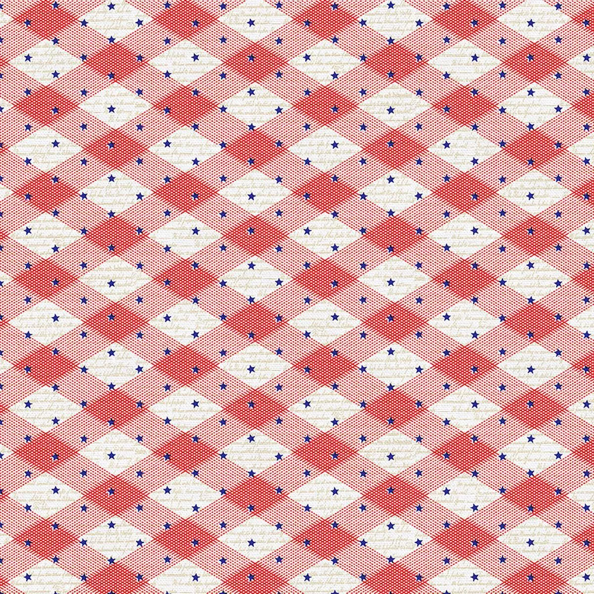 gingham-stars-red-quilting-cotton Gingham Stars – Red – Quilting Cotton