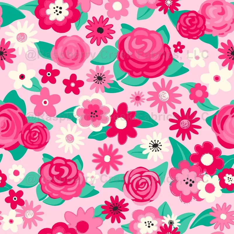 Girly Roses Pink Red