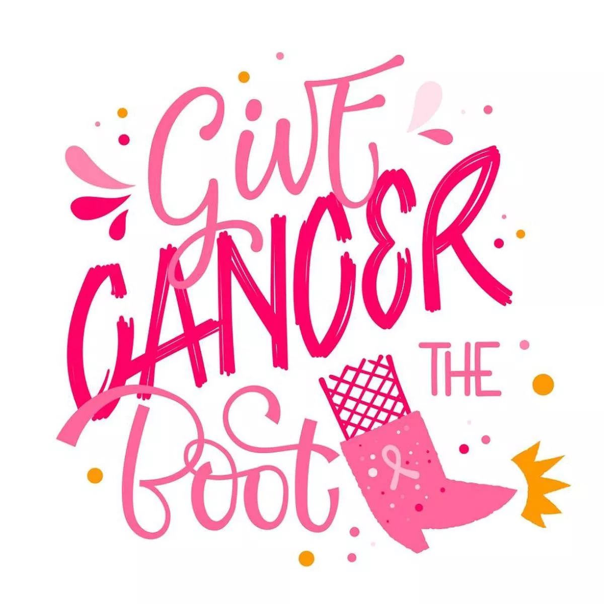 Give Cancer The Boot Fabric Panel