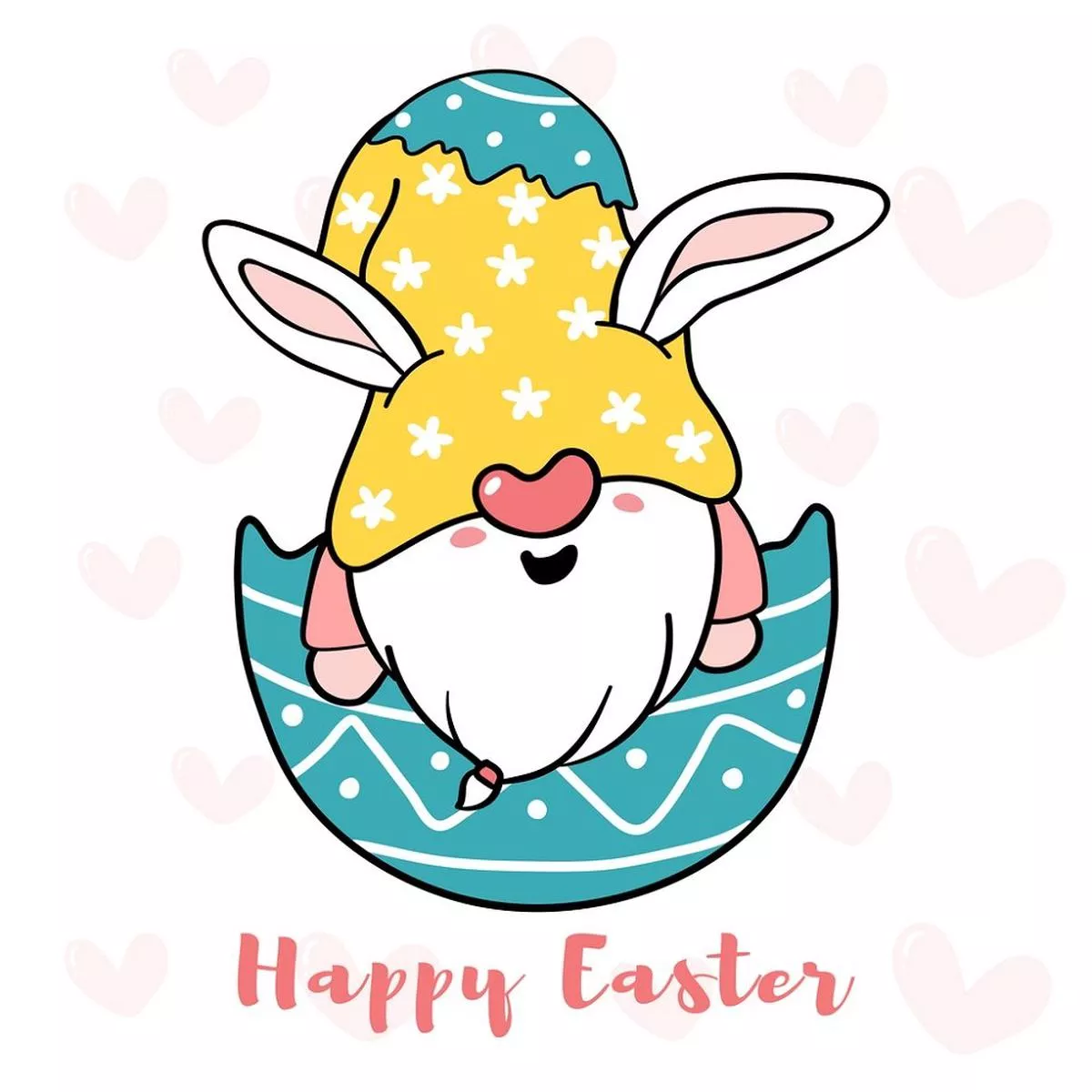 gnome-easter-egg-fabric-panel Gnome Easter Egg Fabric Panel