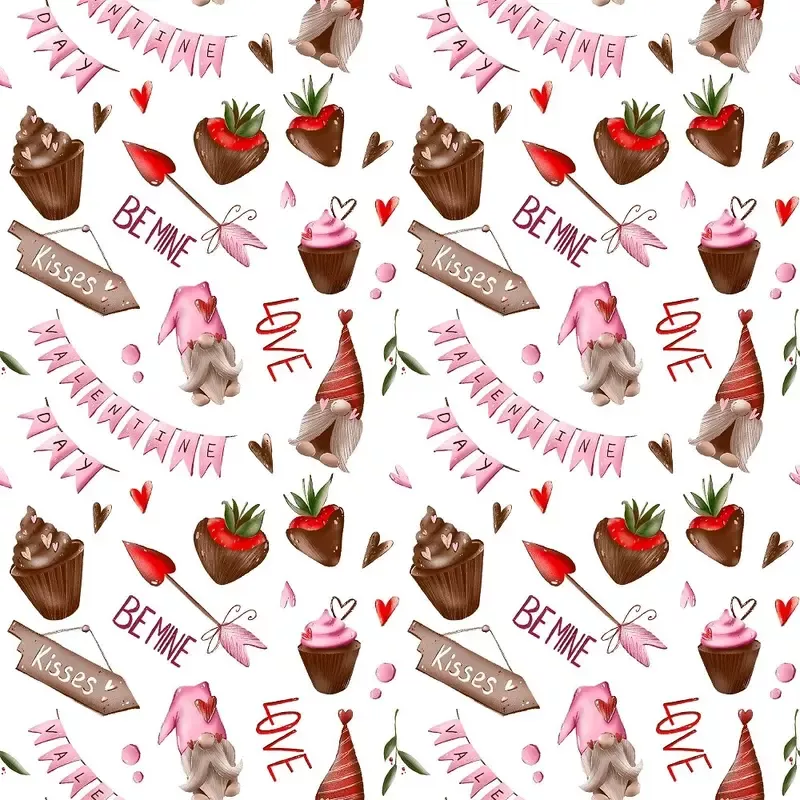 gnomes-with-love-fabric-white Gnomes with Love Fabric – White