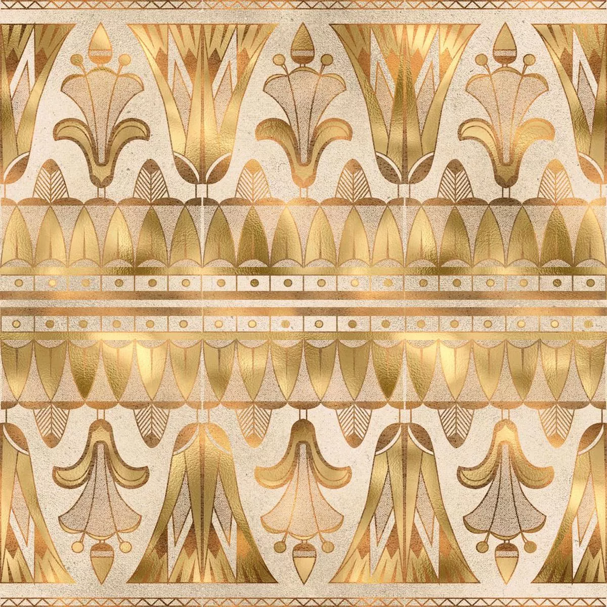 Golden Ancient Egypt Pattern #11 Fabric
