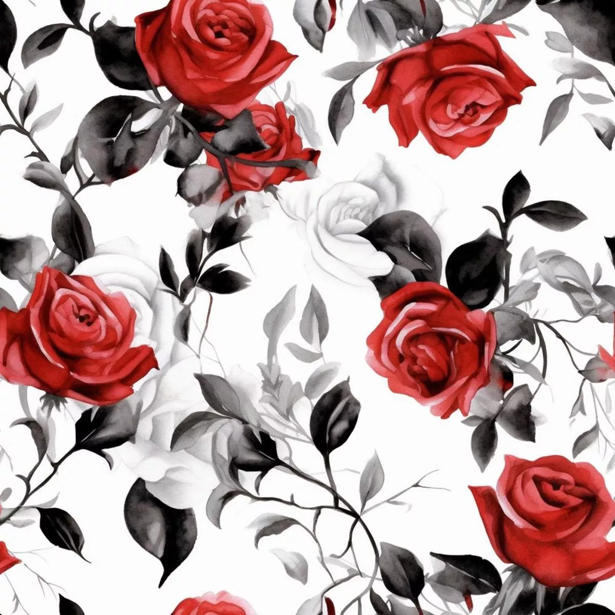 gothic-rose-garden-pattern-5-fabric Gothic Rose Garden Pattern #5 Fabric