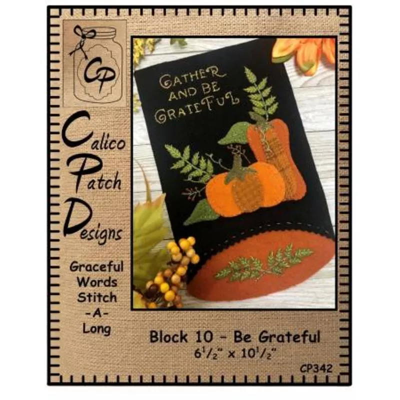Graceful Words 10: Be Grateful Wool Pattern