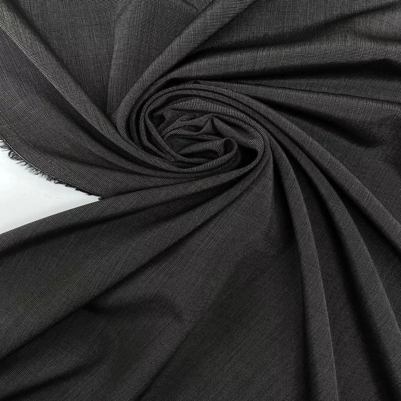 Gray Black Wool Fabric