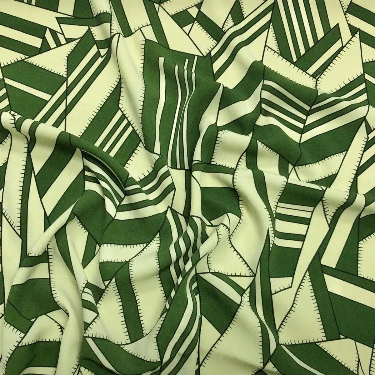 green-beige-messy-shapes-polyester-fabric Green and Beige Messy Shapes Polyester Fabric