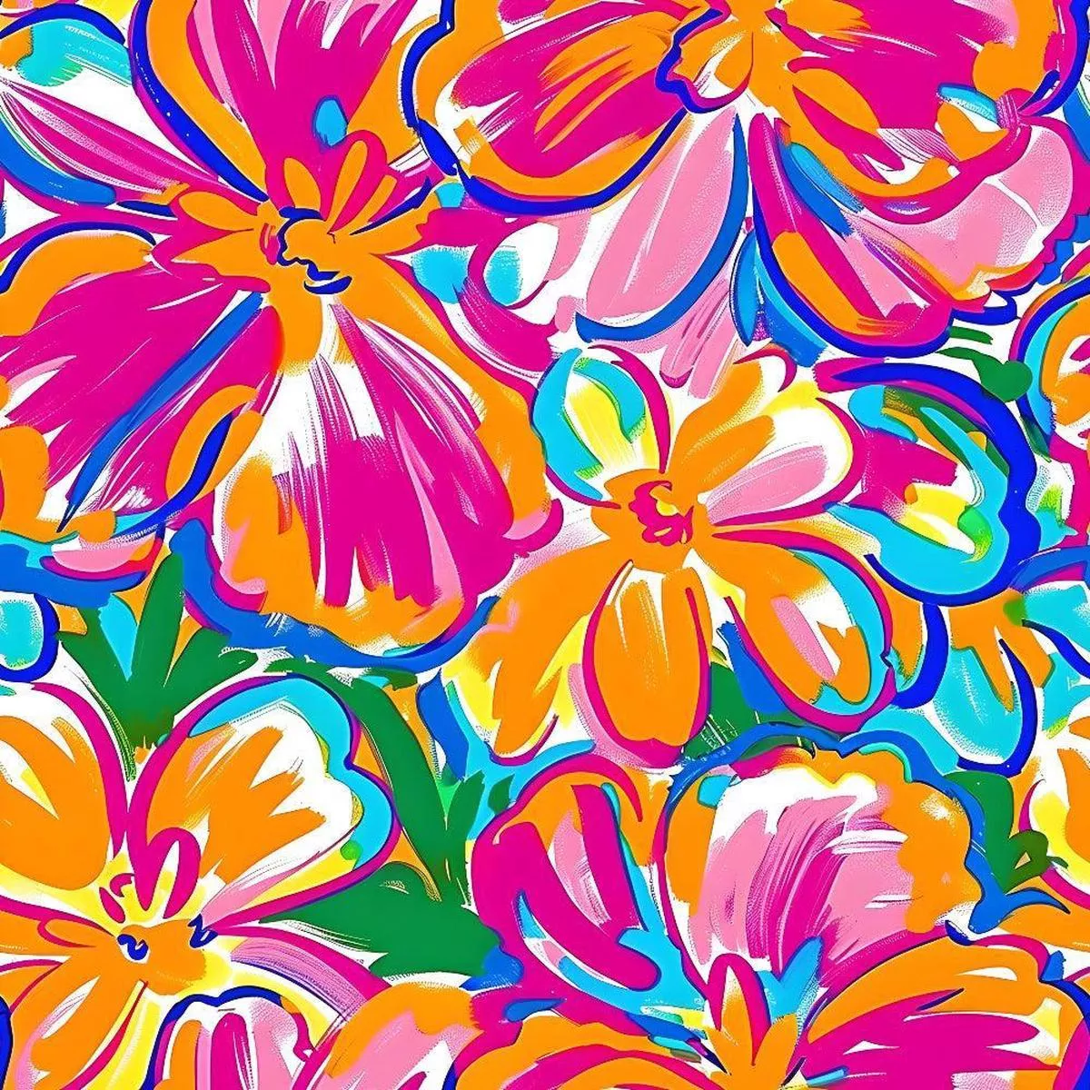 Groovy Hippie Pattern 5 Quilting Cotton Fabric