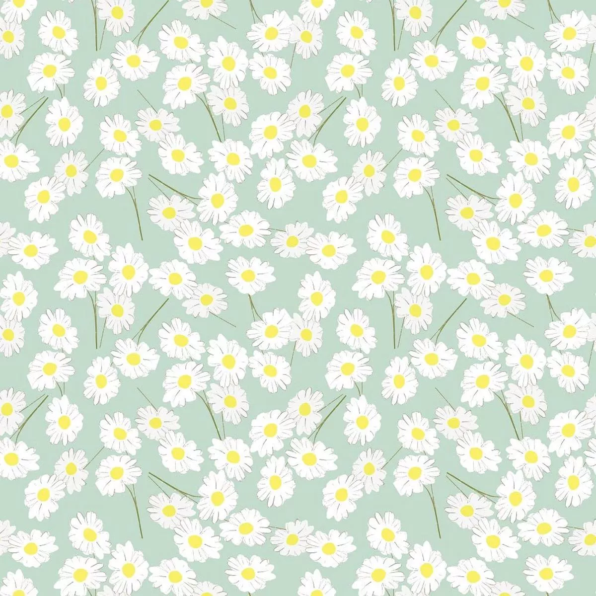 groovy-retro-daisies-1-fabric Groovy Retro Daisies #1 Fabric