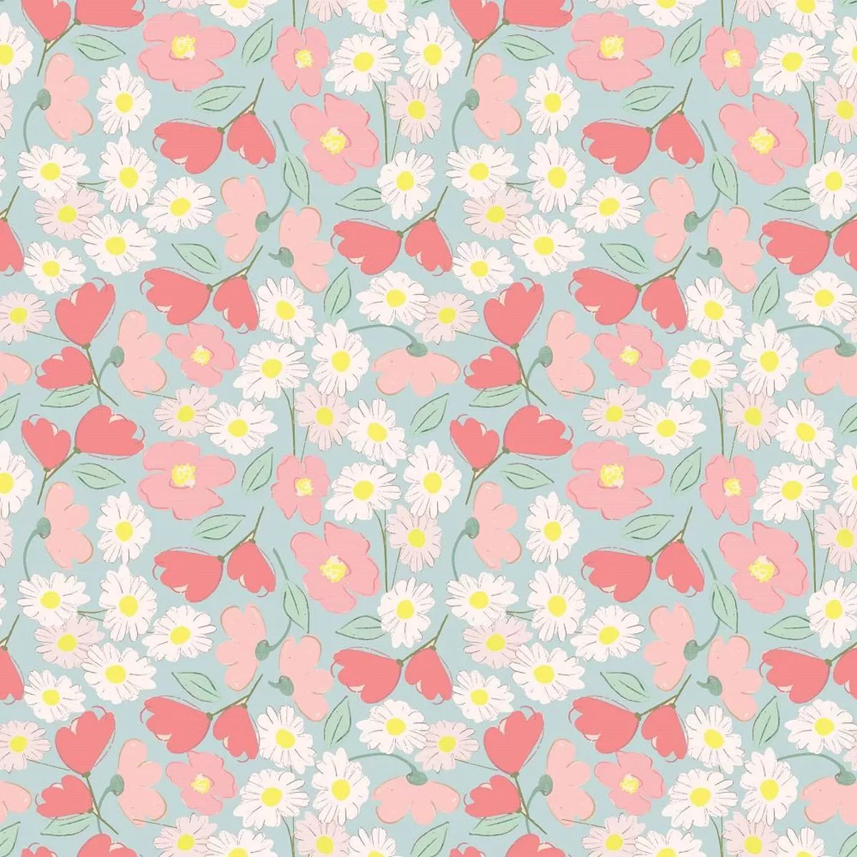 Groovy Retro Daisies #2 Fabric