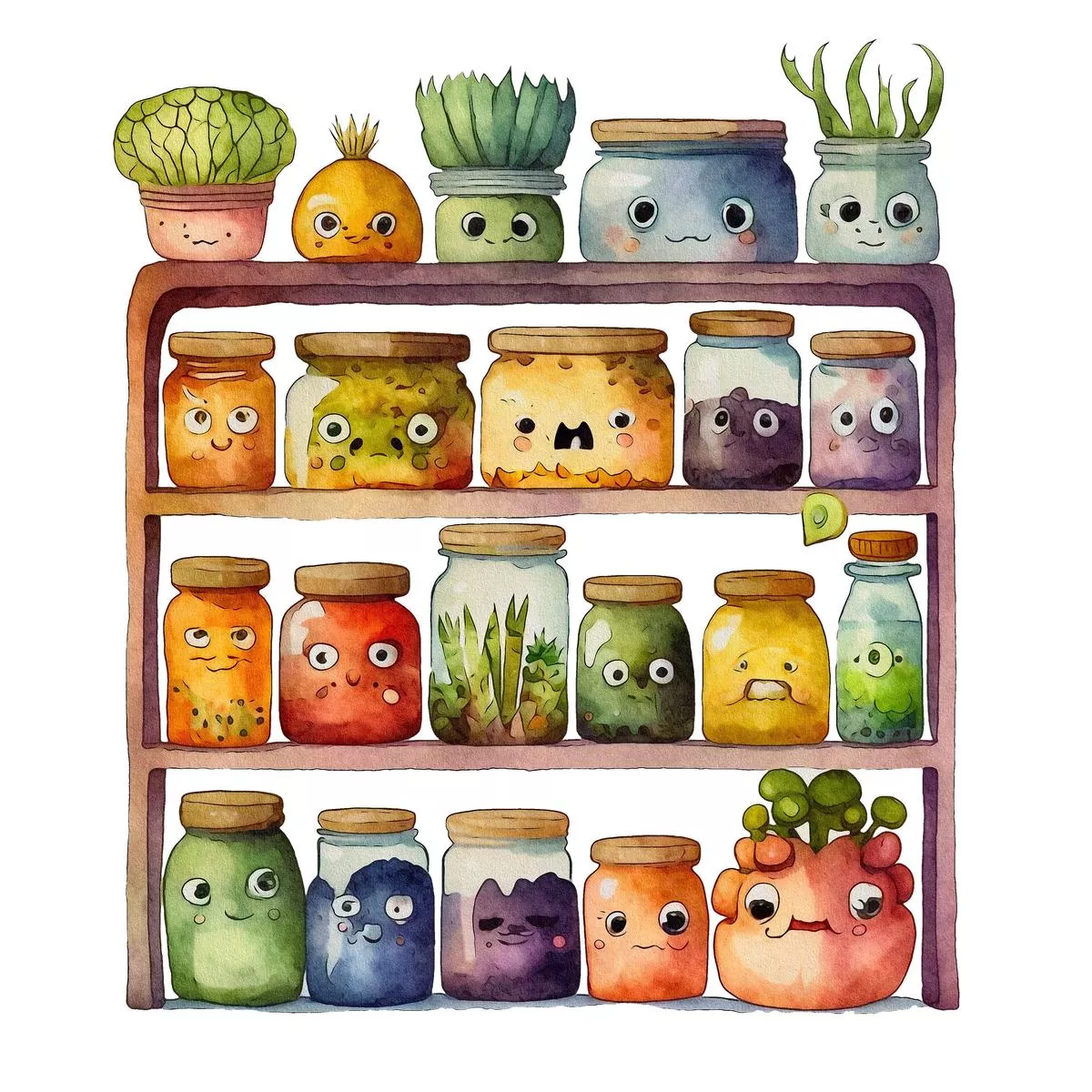 grumpy-vegetables-scene-6-fabric-panel Grumpy Vegetables Scene #6 Fabric Panel