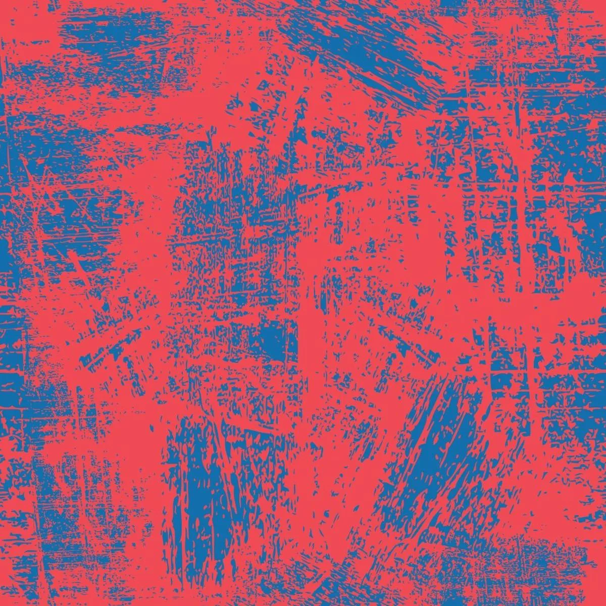 Grunge Fabric – Red on Blue