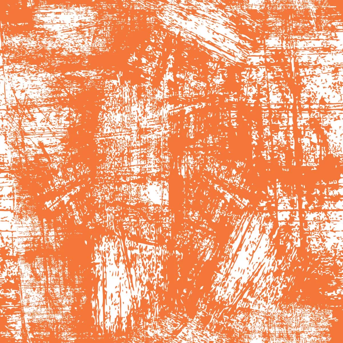 Grunge Fabric – White on Pumpkin