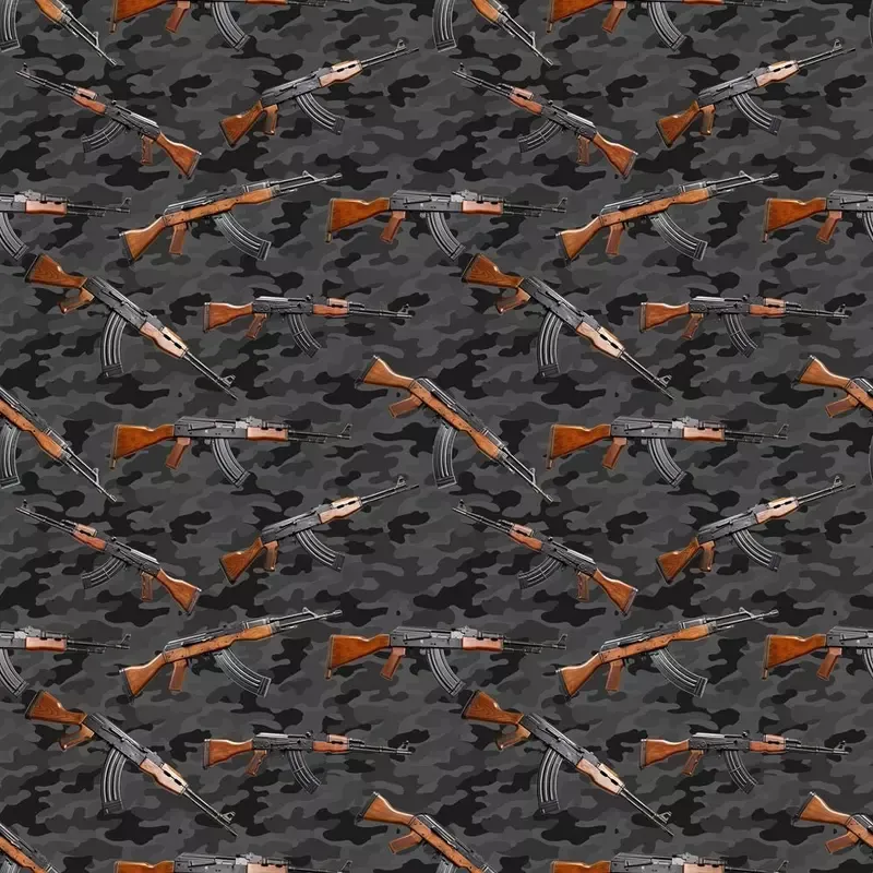 Guns On Camo Fabric