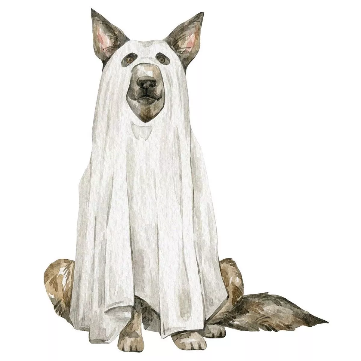 halloween-still-life-ghost-dog-1-fabric-panel Halloween Still Life Ghost Dog #1 Fabric Panel