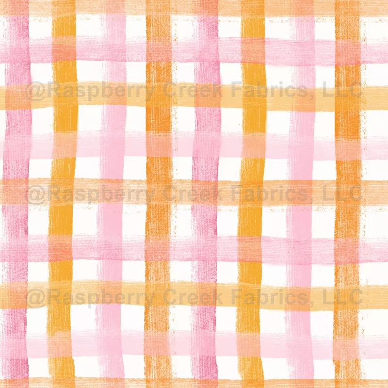 hand-drawn-brush-plaid-in-pink-orange Hand-drawn brush plaid in pink and orange