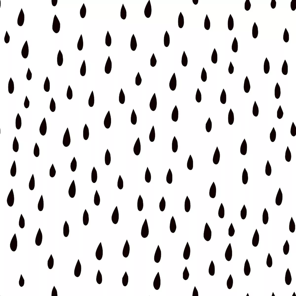 hand-drawn-raindrops-fabric-black-white Hand Drawn Raindrops Fabric – Black/White