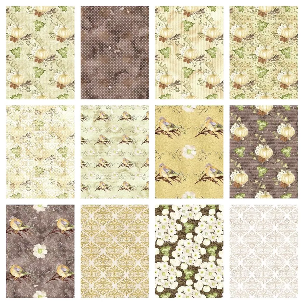 Happy Thanksgiving Fat Eighth Bundle – 12 Pieces