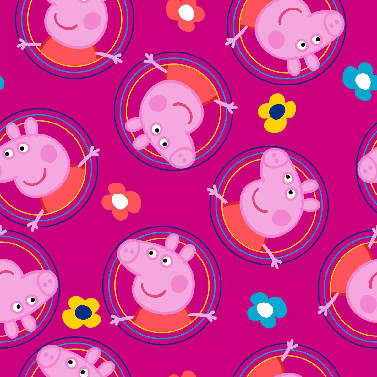 Hasbro Peppa Pig Flower Badges Fabric